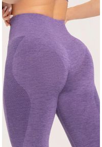 GYM GLAMOUR - Legginsy fitness damskie Gym Glamour seamless. Kolor: fioletowy. Sport: fitness