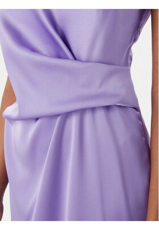 Rinascimento Sukienka koktajlowa CFC0122928003 Fioletowy Regular Fit. Kolor: fioletowy. Materiał: syntetyk. Styl: wizytowy