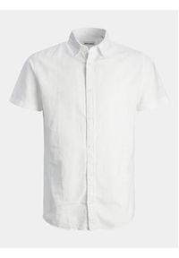 Jack & Jones - Jack&Jones Koszula Jjelinen 12248592 Biały Slim Fit. Kolor: biały. Materiał: bawełna, len