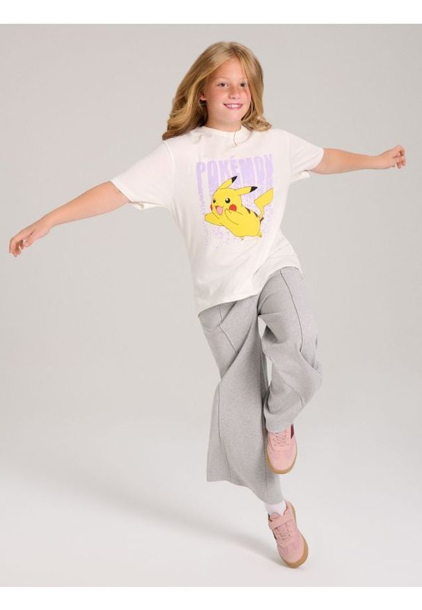 Sinsay - Koszulka Pokémon - kremowy. Kolor: kremowy