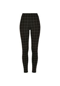 Urban Classics - Damskie klasyczne legginsy miejskie z wysoką talią. Stan: podwyższony. Kolor: czarny, wielokolorowy, biały #1