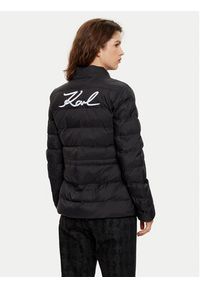 Karl Lagerfeld - KARL LAGERFELD Kurtka puchowa 246W1513 Czarny Slim Fit. Typ kołnierza: dekolt w karo. Kolor: czarny. Materiał: syntetyk #6