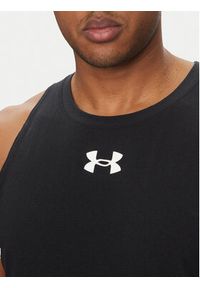 Under Armour Tank top Zone 1361901 Czarny Loose Fit. Kolor: czarny. Materiał: bawełna, syntetyk #4