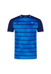 Koszulka do tenisa dla dorosłych Victor T-33103 B. Kolor: niebieski, wielokolorowy, czarny. Sport: tenis