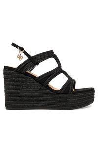 Guess Sandały FLJERS FAB04 Czarny. Kolor: czarny. Materiał: materiał #1