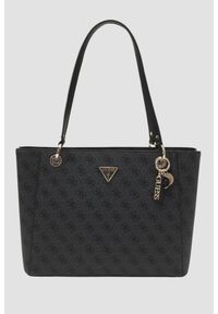 Guess - GUESS Szara shopperka damska Noelle Tote. Kolor: szary. Materiał: skórzane
