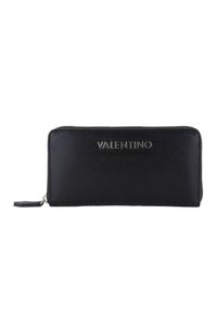 Valentino by Mario Valentino - VALENTINO Duży czarny portfel Divina Zip Around Wallet. Kolor: czarny