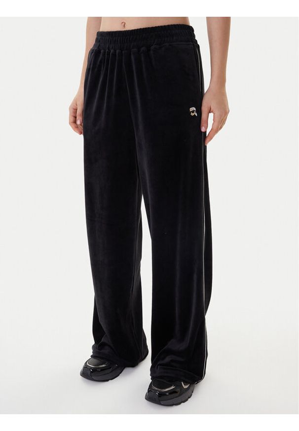 Karl Lagerfeld - KARL LAGERFELD Spodnie dresowe B1W10022 Czarny Regular Fit. Kolor: czarny. Materiał: syntetyk