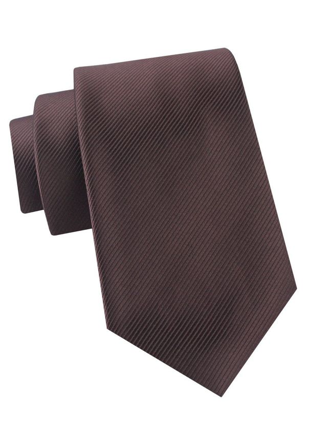 Krawat Męski - Angelo di Monti - Czekoladowy Brąz, Faktura Tkaniny. Kolor: brązowy, beżowy, wielokolorowy. Materiał: tkanina. Styl: elegancki, wizytowy