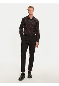 Hugo Koszula Ermo 50527426 Czarny Slim Fit. Kolor: czarny. Materiał: bawełna