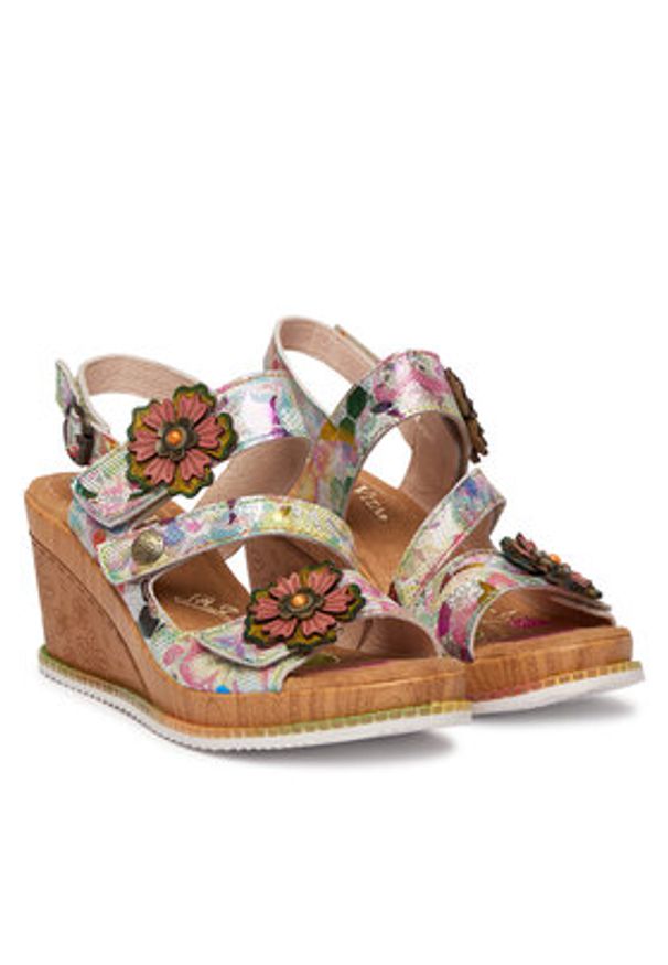 Laura Vita Sandały Ballon 22 Kolorowy. Materiał: skóra. Wzór: kolorowy