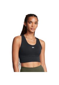 Brassiera bezszwowa o średnim wsparciu dla kobiet Under Armour Vanish. Kolor: czarny, biały, wielokolorowy