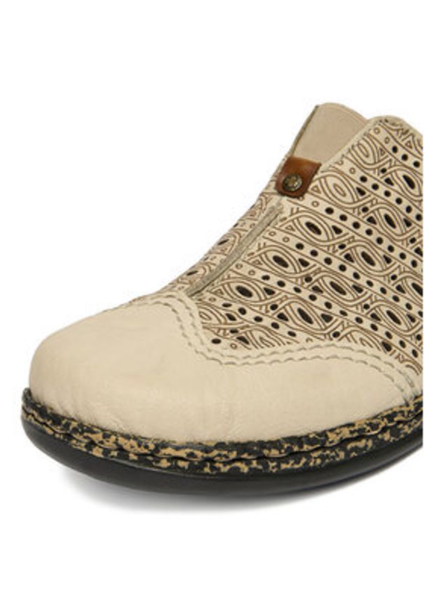 Rieker Klapki CEO-46376-60 Beżowy. Kolor: beżowy. Materiał: skóra