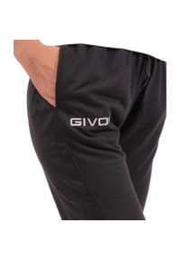 Spodnie treningowe Givova King logo. Kolor: czarny. Materiał: bawełna, poliester. Sport: fitness #2