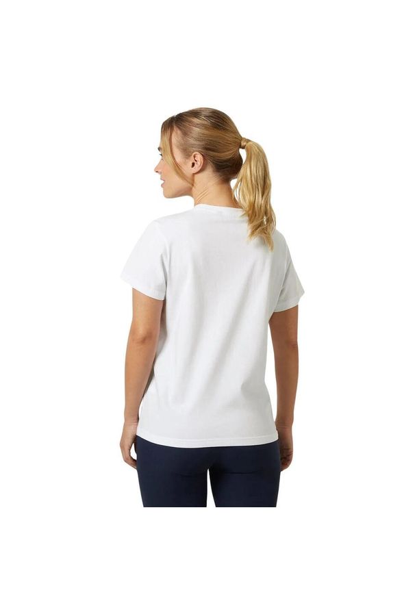 Koszulka damska Helly Hansen Logo 2.0. Kolor: biały. Materiał: bawełna. Sport: turystyka piesza