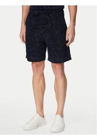 BOSS Szorty sportowe Se_Flower 50566816 Granatowy Regular Fit. Kolor: niebieski. Materiał: bawełna. Styl: sportowy #1