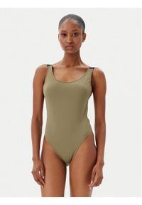 Calvin Klein Swimwear Strój kąpielowy KW0KW02859 Zielony. Kolor: zielony. Materiał: syntetyk