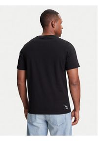 Karl Lagerfeld - KARL LAGERFELD T-Shirt 755099 553270 Czarny Regular Fit. Typ kołnierza: dekolt w karo. Kolor: czarny. Materiał: bawełna #3