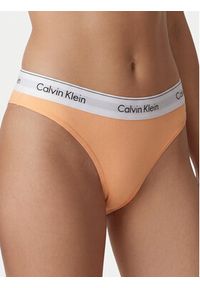 Calvin Klein Underwear Stringi LV00QF8518 Pomarańczowy jasny. Kolor: pomarańczowy. Materiał: bawełna #4