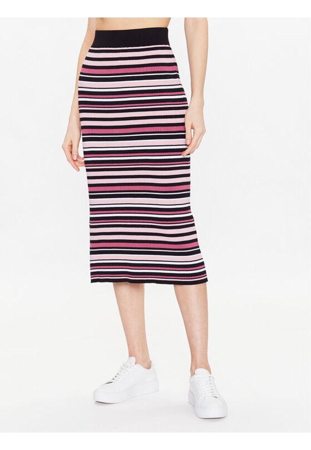 Pepe Jeans Spódnica midi Tiffani PL901022 Kolorowy Regular Fit. Materiał: syntetyk. Wzór: kolorowy