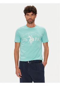 U.S. Polo Assn. T-Shirt MUP4203 Niebieski Regular Fit. Typ kołnierza: polo. Kolor: niebieski. Materiał: bawełna