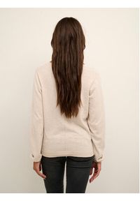 Cream Sweter Anva 10610182 Beżowy Regular Fit. Kolor: beżowy. Materiał: wiskoza #3