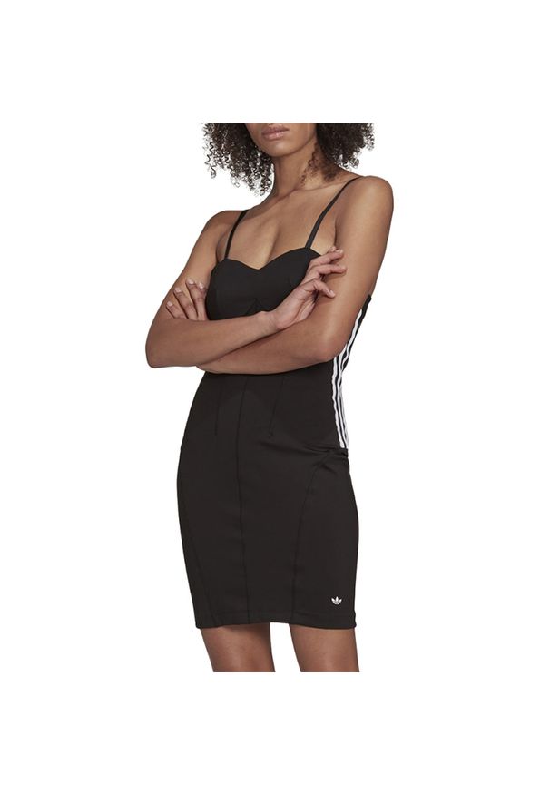 Adidas - adidas Originals Corset > H15811. Typ kołnierza: dekolt gorset. Materiał: poliester, elastan, materiał. Wzór: paski. Typ sukienki: sportowe, dopasowane, gorsetowe. Styl: sportowy