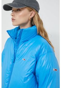 Tommy Jeans kurtka puchowa damska zimowa. Kolor: niebieski. Materiał: puch. Sezon: zima #4