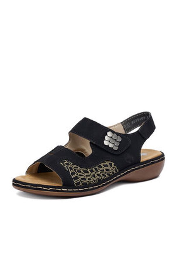 Rieker Sandały CEO-65989-01 Czarny. Kolor: czarny. Materiał: skóra