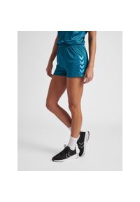 Spodenki sportowe damskie Hummel Core XK Poly Shorts Woman. Kolor: niebieski, wielokolorowy, turkusowy. Materiał: poliester