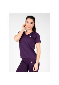 GORILLA WEAR - Koszulka bezszwowa fitness damska Gorilla Wear Neiro. Kolor: fioletowy. Sport: fitness