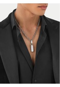 Philipp Plein - PHILIPP PLEIN Naszyjnik Gothic Tag PJTEA04NU Srebrny. Materiał: metalowe. Kolor: srebrny