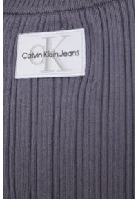 Calvin Klein Jeans sweter J20J217898.PPYY damski kolor szary. Kolor: szary. Materiał: dzianina. Długość rękawa: długi rękaw. Długość: długie. Wzór: gładki #2