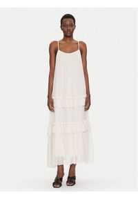 Dixie Sukienka letnia A207W018A Beżowy Regular Fit. Kolor: beżowy. Materiał: jedwab, wiskoza. Sezon: lato #1