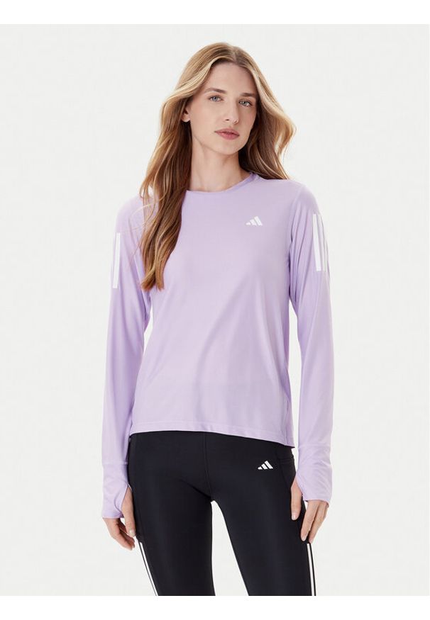 Adidas - adidas Koszulka techniczna Own The Run JW9670 Fioletowy Regular Fit. Kolor: fioletowy. Materiał: syntetyk. Sport: bieganie
