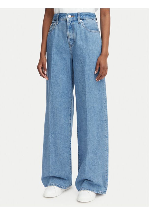 Calvin Klein Jeans Jeansy LV047G906G Niebieski Wide Leg. Kolor: niebieski