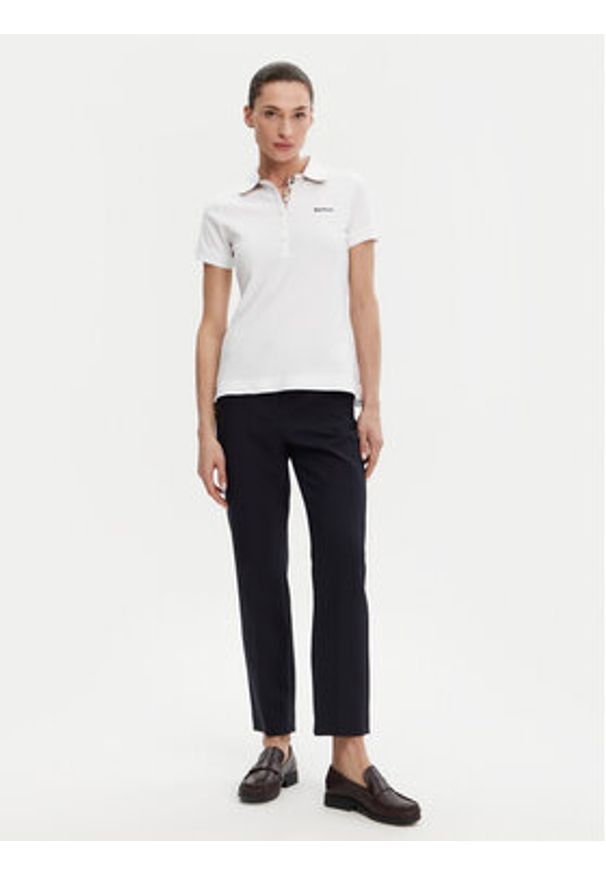 Barbour Polo LML0634WH33 Biały Regular Fit. Typ kołnierza: polo. Kolor: biały. Materiał: bawełna