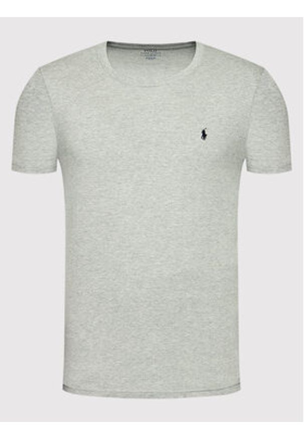 Polo Ralph Lauren T-Shirt Sle 714844756003 Szary Regular Fit. Typ kołnierza: polo. Kolor: szary. Materiał: bawełna