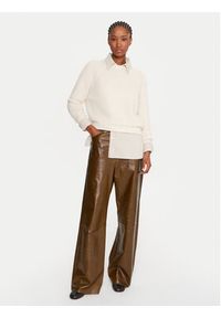 Marella Sweter Digione 2523366414 Écru Regular Fit. Materiał: wełna