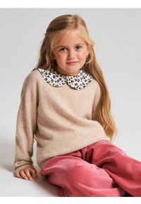 Sinsay - Sweter z ozdobnym kołnierzykiem - beżowy. Kolor: beżowy #1