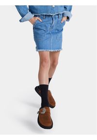 COCCODRILLO - Coccodrillo Spódnica jeansowa WC4124201JCG Niebieski Regular Fit. Kolor: niebieski. Materiał: bawełna
