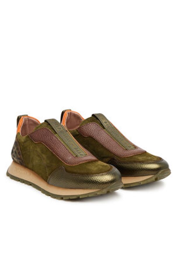 Hispanitas Sneakersy CHI254311 Zielony. Kolor: zielony. Materiał: zamsz, skóra
