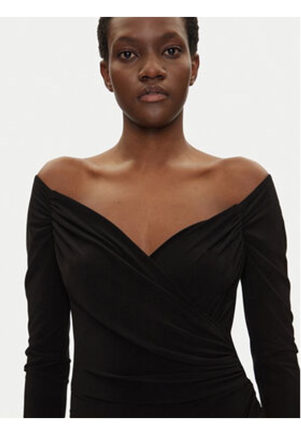 NORMA KAMALI Sukienka koktajlowa KK4243PLG84001 Czarny Regular Fit. Kolor: czarny. Materiał: syntetyk. Styl: wizytowy