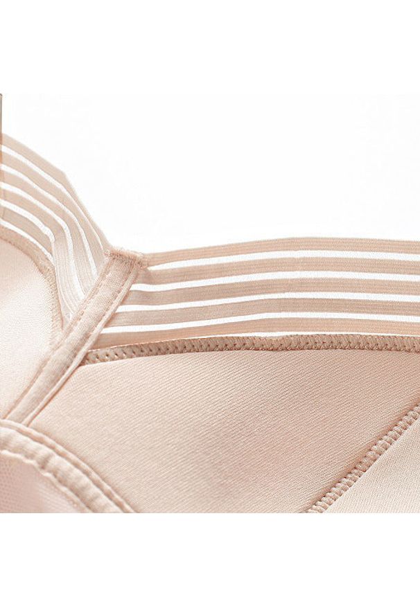 Intica - Braletka bez fiszbin na co dzień Kally. Kolor: beżowy. Materiał: materiał