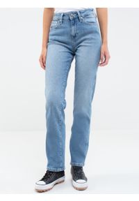Big-Star - Spodnie jeans damskie Myrra 113. Kolor: niebieski. Styl: klasyczny
