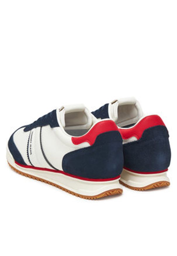 Tommy Jeans Sneakersy Tjm Retro Runner Cleated EM0EM01619 Biały. Kolor: biały. Materiał: skóra