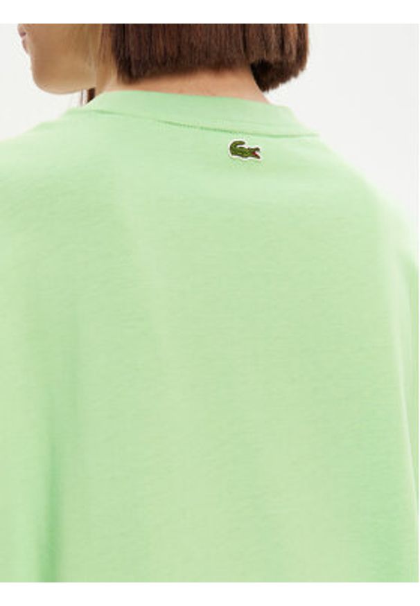 Lacoste Sukienka codzienna EF9573 Zielony Regular Fit. Okazja: na co dzień. Kolor: zielony. Materiał: bawełna. Typ sukienki: proste. Styl: casual
