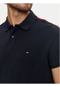 TOMMY HILFIGER - Tommy Hilfiger Polo Shadow MW0MW35616 Granatowy Regular Fit. Typ kołnierza: polo. Kolor: niebieski. Materiał: bawełna