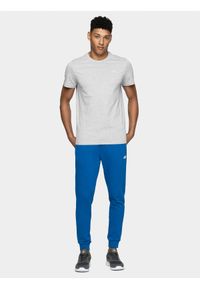 4f - Spodnie dresowe joggery męskie. Kolor: niebieski. Materiał: dresówka #2