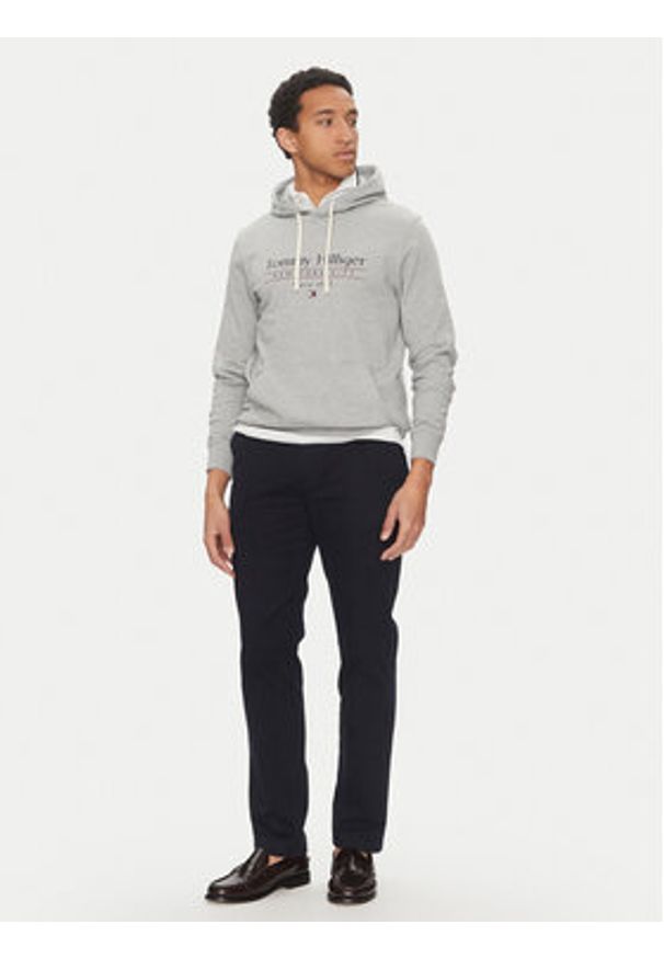 TOMMY HILFIGER - Tommy Hilfiger Bluza Center Stack MW0MW38672 Szary Regular Fit. Kolor: szary. Materiał: bawełna